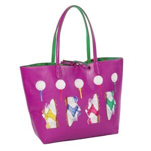 Sydney Love Sport Nu Shooz Golf Reversible Tote Bag Pink Multi Purse Shoes